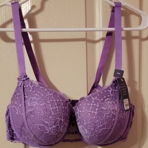 Cacique Purple Lace Underwire Bra